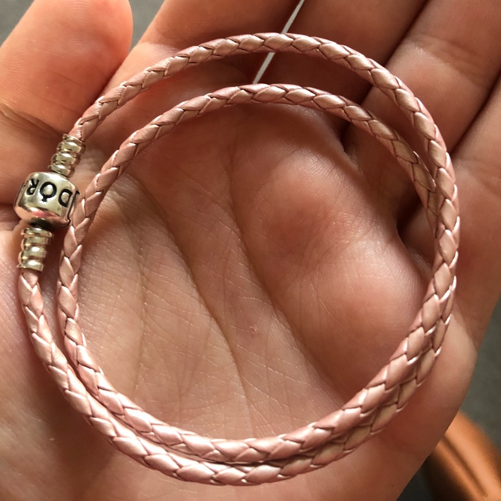 Pandora leather charm bracelet
